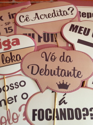 Placas rosê para 15 anos
