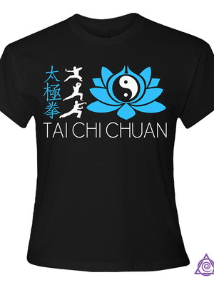 Baby look tai chi chuan - preta / azul claro