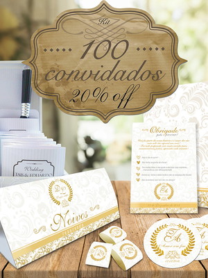 Casamento kit para 100 convidados 20% desconto