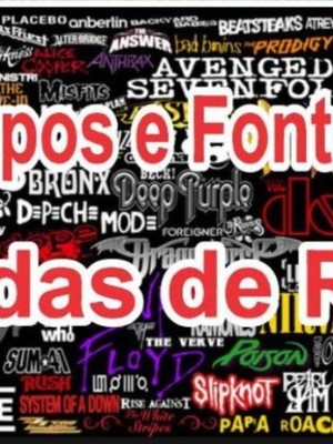 Bandas de rock - logotipos em corel e fontes ttf