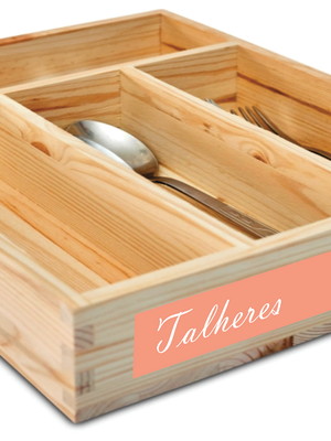 Bandeja para talheres pinus - talheres pêssego - cód. 4782