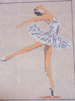 Talagarça riscada para bordar bailarina