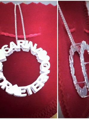 Colar mandala dupla com nomes personalizados