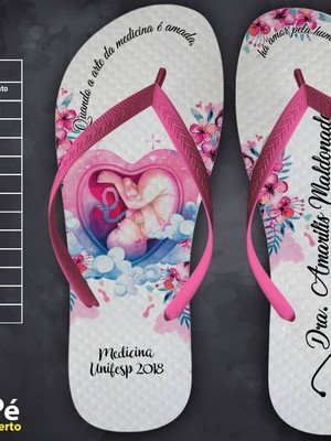 Chinelo formatura medicina personalizados.