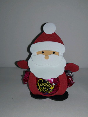 Porta bombom papai noel