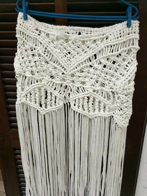 Saia longa de macrame sob encomenda