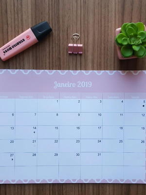 Planner de mesa mensal 2026