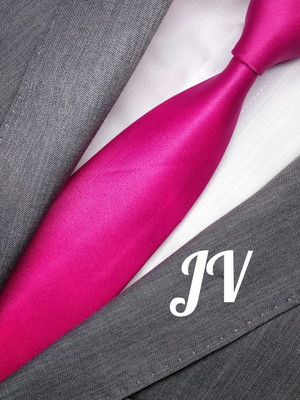 Gravata lisa fosca - rosa pink - semi slim
