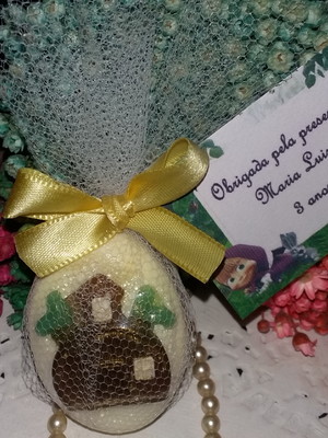 Lembrancinha mini sabonete casa na árvore