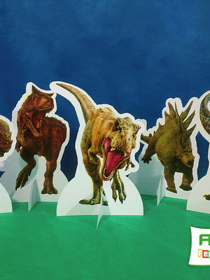 Kit com 05 displays de mesa jurassic world park