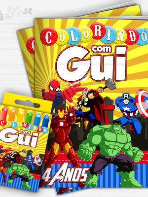 Kit colorir vingadores