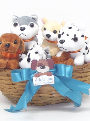 Cesta com cachorrinhos - 25 unidades