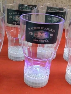 Copo pisca neon personalizado