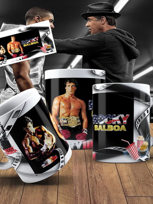 Caneca rock balboa personalizada caneca geek anime porcelana