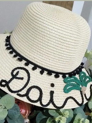 Chapéu de praia personalizado aba média