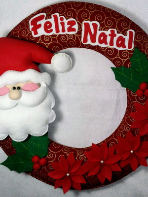 Guirlanda rosto papai noel