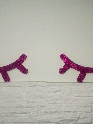 Par de cílios glitter 20 cm