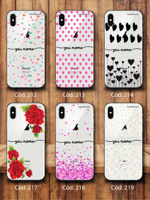 Capinha capa case celular personalizada com nome linha 1