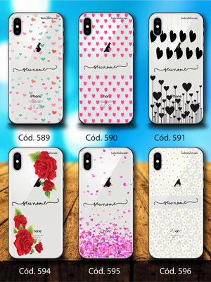 Capinha capa case celular personalizada com nome linha 3