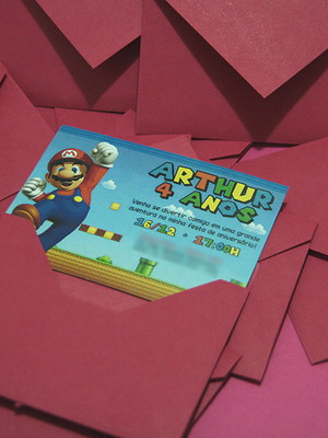 Convite mario bros