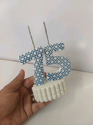 Vela masculina em biscuit