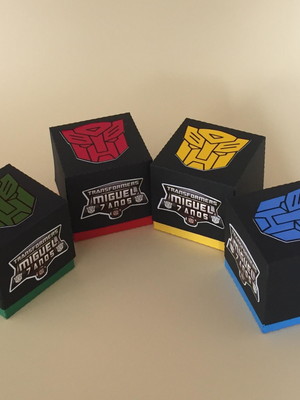 Caixa cubo transformers - kit 30 unidades