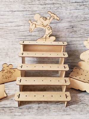 Kit provençal decoração festa temática mickey mdf crú