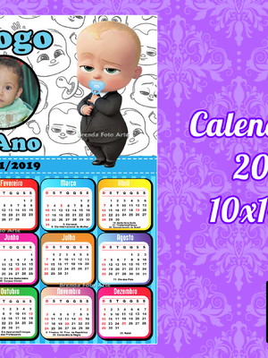 Calendário 2019 poderoso chefinho
