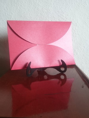 Envelope para convite perolizado ( 21x14,5)- vermelho