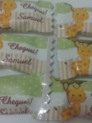 100 balas personalizadas tema safari