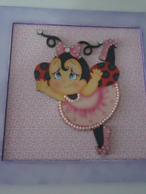 Quadro bailarina joaninha de8ea8