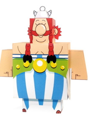 Obelix - boneco papel decoracao presente festa miniatura pop