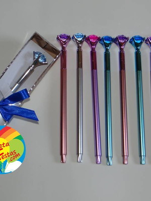 Caneta diamante cristal + caixinha (menor preço)