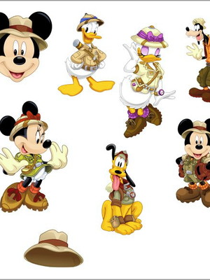 Vetores mickey safari 2 cdr, eps, ai e png (36 vetores cdr)