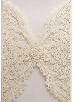 Envelope rendado luxo para convite de casamento