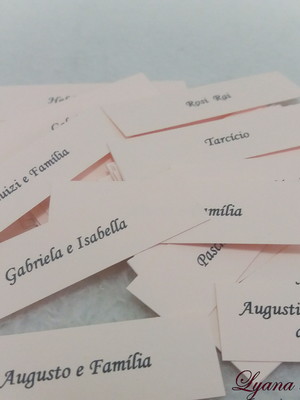 Tags nomes dos convidados
