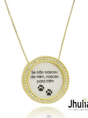 Gargantilha " se não nasceu de mim, nasceu para mim "