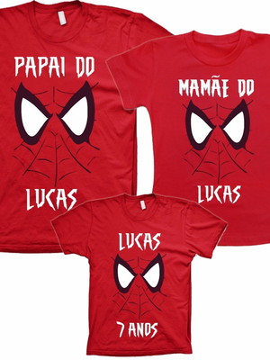3 camisetas homem aranha