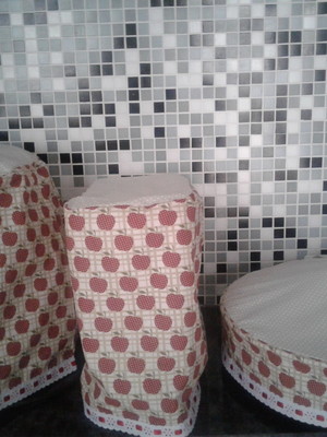 Kit cozinha coordenado maçãs