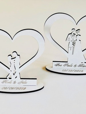Lembrancinha de casamento personalizada ou enfeite de mesa