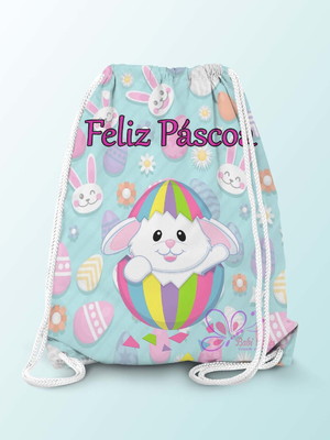 Mochilinha personalizada 19x28cm páscoa