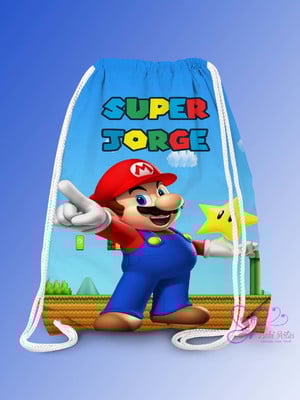 Mochilinha personalizada super mario