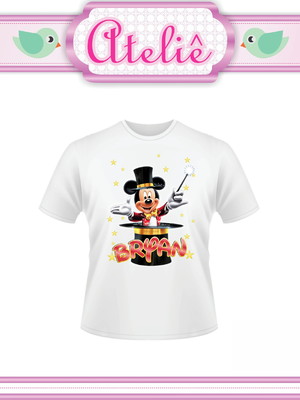 Camiseta infantil personalizada circo do mickey
