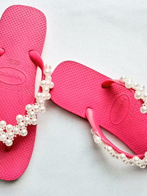 Havaianas top renda francesa