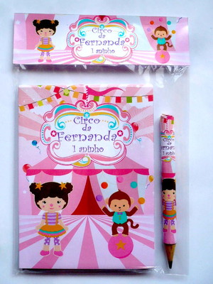 Bloquinho com mini lápis