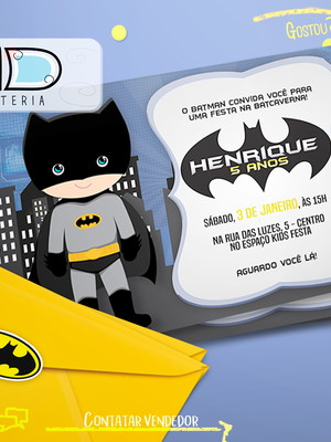 Convite personalizado batman cute