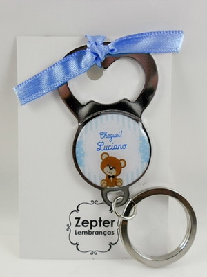 Lembrancinha nascimento abridor chaveiro personalizado