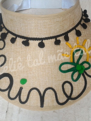 Viseira praia feminina personalizada nome ou letra