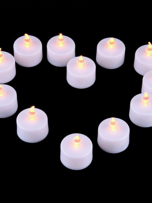 20 velas de led com bateria - cor branca luz amarela