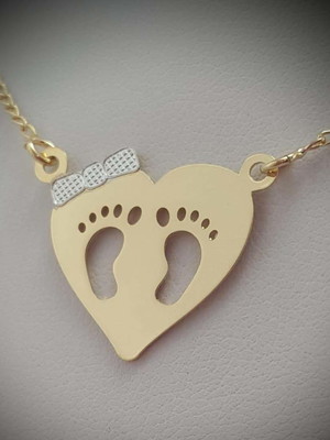 Colar pezinho personalizado semijoia em ouro 18k